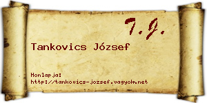 Tankovics József névjegykártya